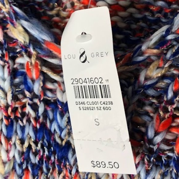 Cozy Lou & Grey Cable Knit multi color sweater - Picture 2 of 3